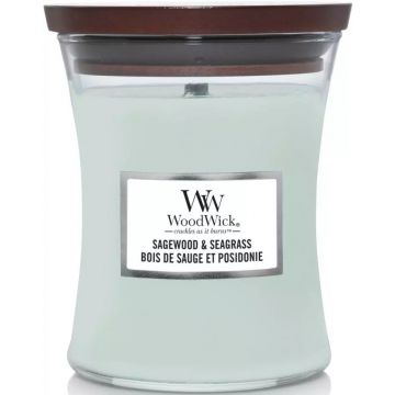 WOODWICK SAGEWOOD & SEAGRASS GEURKAARS 275 GRAM
