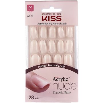 KISS ACRYLIC NUDE GRACEFUL NEPNAGELS DOOSJE 28 STUKS