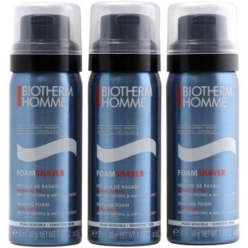 BIOTHERM HOMME FOAM SHAVER SHAVING FOAM SCHEERSCHUIM PAK 3 X 50 ML