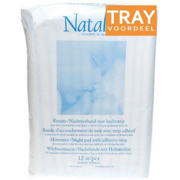 NATALIS KRAAM-/NACHTVERBAND MET HECHTSTRIP TRAY 15 X 12 STUKS