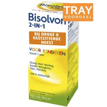 BISOLVON 2-IN-1 VOOR KINDEREN HOESTDRANK TRAY 6 X 133 ML