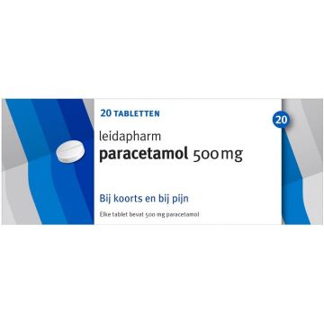 LEIDAPHARM PARACETAMOL 500 MG TABLETTEN DOOSJE 20 STUKS