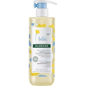 KLORANE BEBE BABY CALENDULA GENTLE CLEANSING GEL DOUCHGEL POMP 500 ML