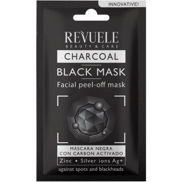 REVUELE BLACK MASK (REVUELE) BLACK MASK CHARCOAL FACIAL PEEL-OFF MASK GEZICHTSMASKER ZAKJE 15 ML