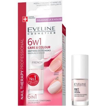 EVELINE NAIL THERAPY (EVELINE) NAIL THERAPY CARE & COLOUR 6 IN 1 FRENCH NAGELLAK POTJE 5 ML