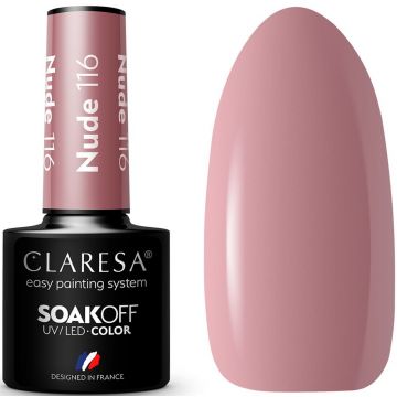 CLARESA COLOR SOAK OFF NUDE 116 UV/LED GELLAK 5 GRAM