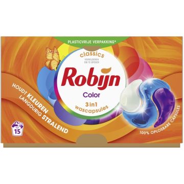ROBIJN COLOR 3-IN-1 WASMIDDEL CAPSULES 15 STUKS