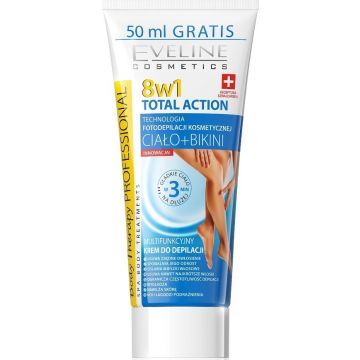 EVELINE TOTAL ACTION 8 IN 1 MULTI-FUNCTIONAL ONTHARINGSCREME TUBE 200 ML