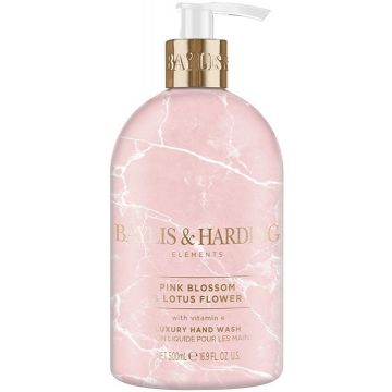 BAYLIS &amp; HARDING PINK BLOSSOM &amp; LOTUS FLOWER HAND WASH HANDZEEP POMP 500 ML