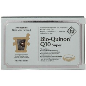 PHARMA NORD BIO-QUINON Q10 SUPER VOEDINGSSUPPLEMENT CAPSULES DOOSJE 30 STUKS