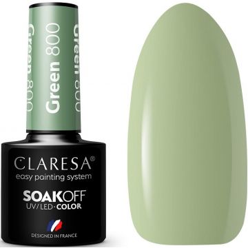 CLARESA COLOR SOAK OFF GREEN 800 UV/LED GELLAK 5 GRAM
