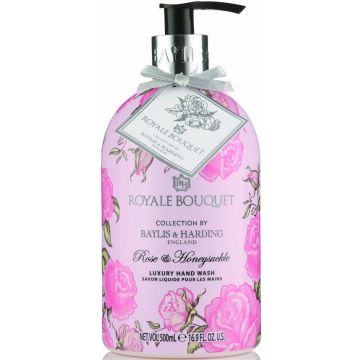 BAYLIS & HARDING ROYALE BOUQUET ROSE & HONEYSUCKLE HANDZEEP 500 ML