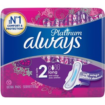 ALWAYS PLATINUM (ALWAYS) PLATINUM LONG WINGS MAANDVERBAND 10 STUKS