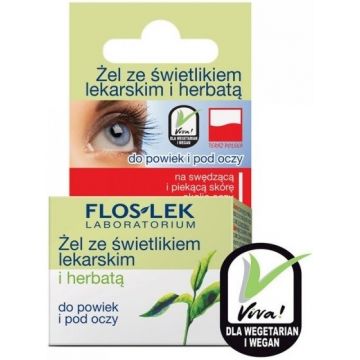 FLOSLEK LID & UNDER EYE GEL WITH EYEBRIGHT AND GREEN TEA POTJE 10 GRAM