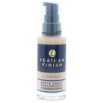 LENTHERIC FEATHER FINISH MATTE TOUCH MOISTURISING FOUNDATION 01 IVORY BEIGE POMP 30 ML