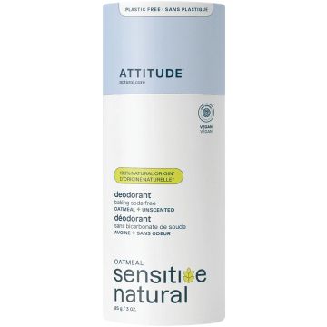 ATTITUDE SENSITIVE NATURAL UNSCENTED DEODORANT STICK 85 GRAM
