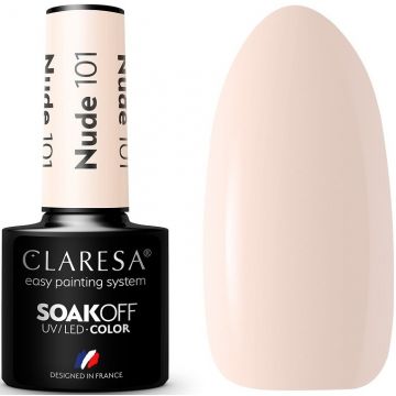 CLARESA COLOR SOAK OFF NUDE 101 UV/LED GELLAK POTJE 5 GRAM