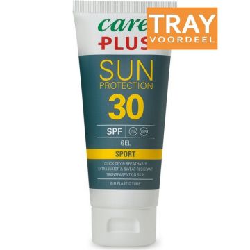 CARE PLUS SUN PROTECTION SPF 30 SPORT GEL ZONNEBRAND TRAY 12 X 100 ML