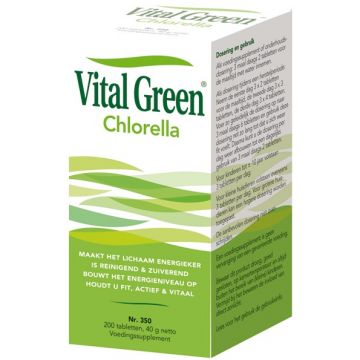 VITAL GREEN CHLORELLA NR. 350 TABLETTEN VOEDINGSSUPPLEMENT 200 STUKS