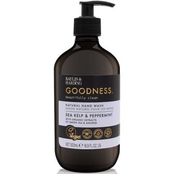 BAYLIS & HARDING GOODNESS SEA KELP & PEPPERMINT HAND WASH HANDZEEP POMP 500 ML