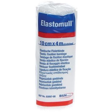 ELASTOMULL 10 CM X 4 M STRETCH REKBAAR FIXATIEWINDSEL DOOSJE 1 STUK