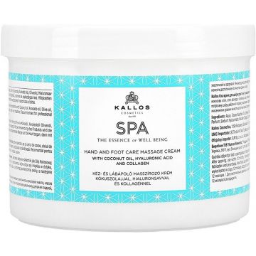KALLOS SPA (KALLOS) SPA HAND AND FOOT CARE MASSAGE CREAM POT 500 ML