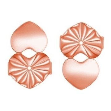 TROLI ROSEGOUDKLEURIGE VLINDERSLUITING MET HARTJE 1 PAAR