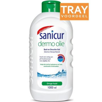 SANICUR DERMO OIL BATH & SHOWER GEL DOUCHEGEL TRAY 4 X 1000 ML