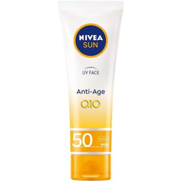 NIVEA SUN GEZICHT ANTI-AGE Q10 SPF 50 ZONNEBRAND TUBE 50 ML