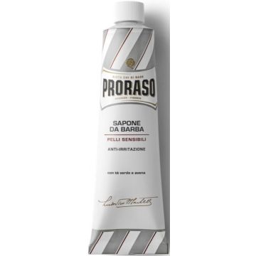 PRORASO WHITE (PRORASO) WHITE SHAVING CREAM GREEN TEA AND OATMEAL SCHEERCREME 150 ML
