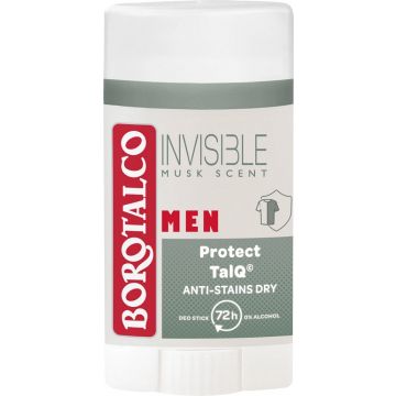 BOROTALCO INVISIBLE MUSK SCENT MEN DRY DEODORANT STICK 40 ML