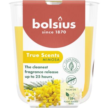 BOLSIUS TRUE SCENTS MIMOSA 80 X 73 MM GEURKAARS 1 STUK