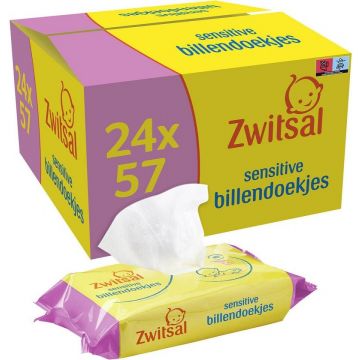 ZWITSAL SENSITIVE BILLENDOEKJES DOOS 24 X 57 STUKS