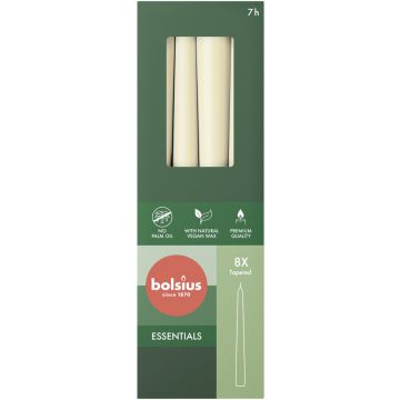 BOLSIUS BOLSIUS GOTISCHE KAARSEN SOFT PEARL 8 ST 8 STUKS
