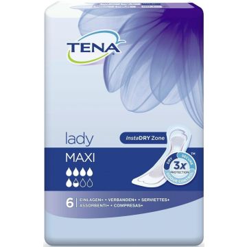 TENA LADY MAXI VERBAND PAK 6 STUKS