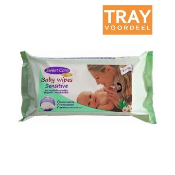 SWEET CARE BABYDOEKJES SENSITIVE TRAY 12 X 72 STUKS