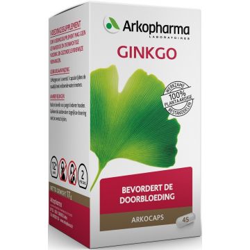 ARKOPHARMA ARKOCAPS GINKGO BEVORDERT DE DOORBLOEDING CAPSULES POT 45 STUKS
