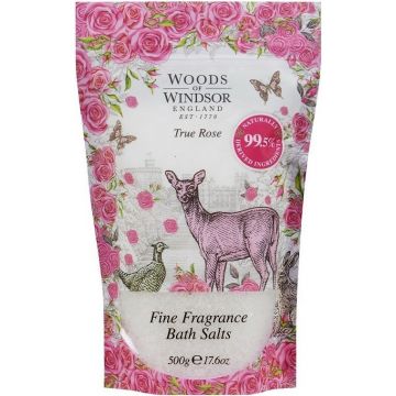 WOODS OF WINDSOR TRUE ROSE (WOODS OF WINDSOR) TRUE ROSE FINE FRAGRANCE BATH SALTS BADZOUT PAK 500 GRAM