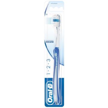 ORAL-B 1.2.3 (ORAL-B) 1.2.3 INDICATOR 35 MEDIUM TANDENBORSTEL PAK 1 STUK