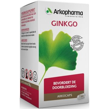 ARKOPHARMA ARKOCAPS GINKGO BEVORDERT DE DOORBLOEDING CAPSULES POT 150 STUKS