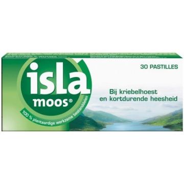 ISLA MOOS BIJ KRIEBELHOEST EN KORTDURENDE HEESHEID PASTILLES DOOSJE 30 STUKS