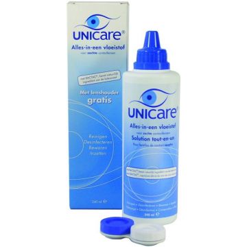 UNICARE ALLES-IN-EEN VLOEISTOF ZACHTE LENZEN LENZENVLOEISTOF FLACON 240 ML