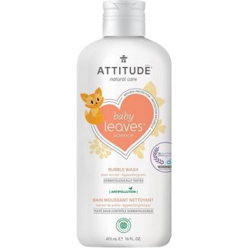 ATTITUDE BABY LEAVES PEAR NECTAR BUBBLE WASH BABY BADSCHUIM 473 ML