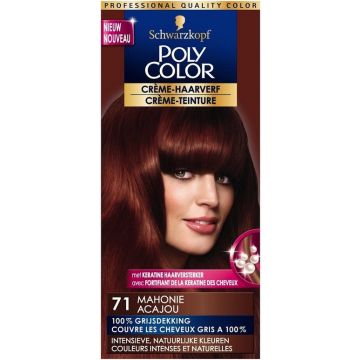 SCHWARZKOPF POLY COLOR CREME-HAARVERF (SCHWARZKOPF) CREME-HAARVERF 71 MAHONIE PAK 1 STUK