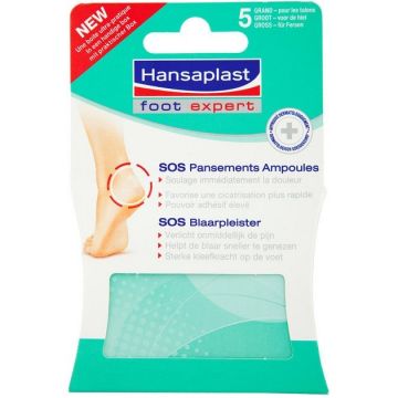 HANSAPLAST FOOT EXPERT (HANSAPLAST) FOOT EXPERT SOS BLAARPLEISTER GROOT VOOR DE HIEL PAKJE 5 STUKS