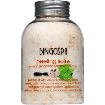 BINGO SPA VOLCANIC ROCK & TEA EXTRACT PEELING SALT BODYSCRUB 580 GRAM