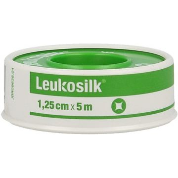 LEUKOSILK 1.25 CM X 5 M FIXATIEPLEISTER BLIK 1 STUK