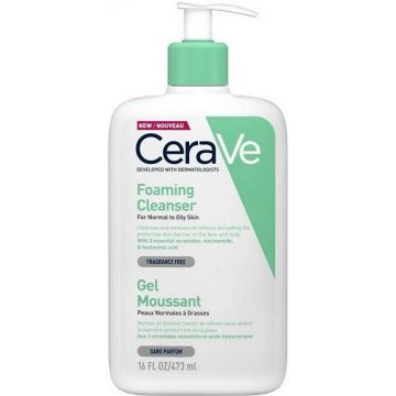 CERAVE FOAMING CLEANSER NORMAL TO OILY SKIN GEZICHTREINIGER POMP 473 ML