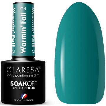 CLARESA COLOR SOAK OFF WARMIN FALL 02 UV/LED GELLAK 5 GRAM