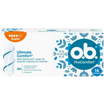 OB PRO COMFORT SUPER TAMPONS DOOSJE 16 STUKS